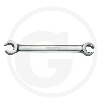 Ks tools chromeplus® dubbele ringsleutel-set, open, gebogen, 6x8 mm - chrom vanadium - din 3118 - maulstellung 15° abgewinkelt