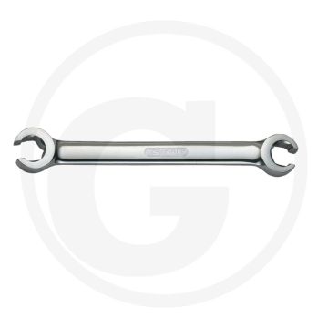 Ks tools chromeplus® dubbele ringsleutel, open, gebogen, 17x19 mm - chrom vanadium