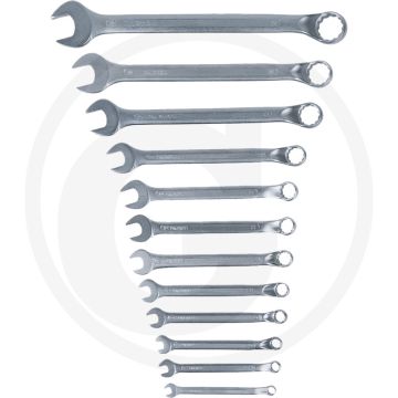 Ks tools classic ring spanner set, 12-piece, 6-22mm, bent, 70° gekröpft, matt satiniert