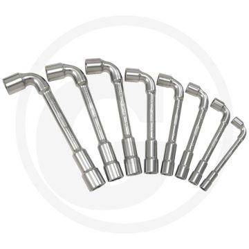 Ks tools ultimateplus dubbele pijpsleutelset, gebogen, 9-delig, 8-19 mm, 6-kant, 90° gekröpft