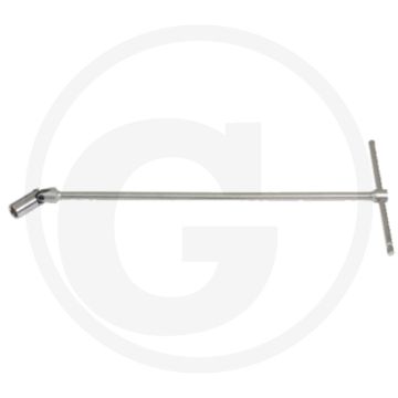 Ks tools classic t-greep kniegewrichtsleutel, extra lang, 17 mm, 6-kant, mit gelenk, matt satiniert