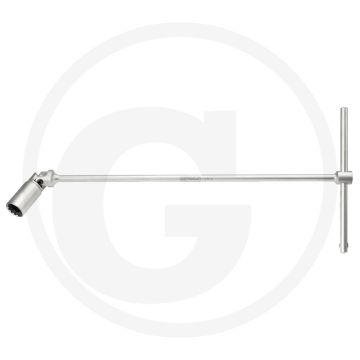 Ks tools classic t-greep bougiesleutel, 14 mm - 12-kant, met gelenk