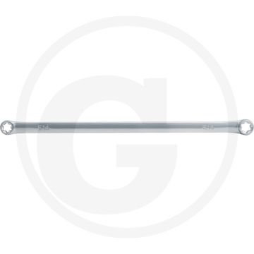 Ks tools chromeplus tx-e-dubbele ringsleutel extra lang, e18xe20 - dunwandig, hoogglanzend verchroomd