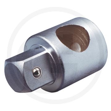 Ks tools 3/8" glijstuk / verloop-adapter, 3/8"f x 1/2"m - vierkantantrieb, kugelarretierung, din 3120, iso 1174