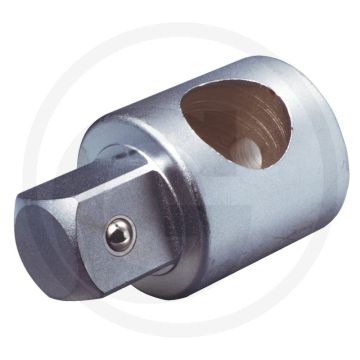 Ks tools 3/8" glijstuk / verloop-adapter, 3/8"f x 1/2"m - vierkantantrieb, kugelarretierung, din 3120, iso 1174