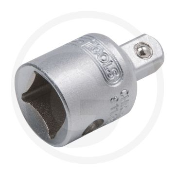 Ks tools 3/8" verloop-adapter, 3/8"f x 1/4"m - din 3123 / iso 3316 - vierkantantrieb - innenvierkant - handbetätigung - chrom vanadium