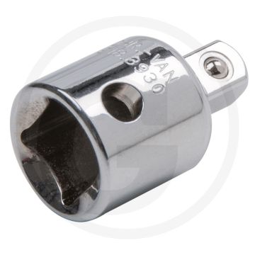 Ks tools 3/8" chromeplus® verloop-adapter, 3/8"f x 1/4"m - hoogglans verchroomd, 60g