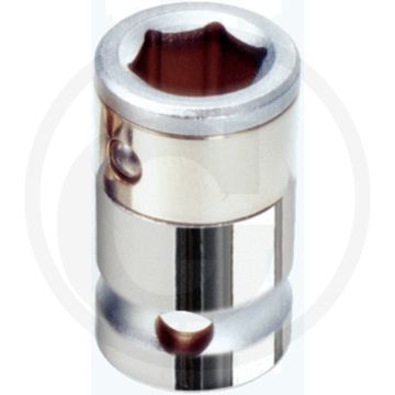 Ks tools 3/8" chromeplus® bit-adapter-dopsleutel met spanring, voor 10mm bits - hoogglans verchroomd