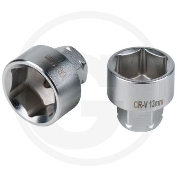 Ks tools 11 mm durchgangs-stecknuss, 6 mm - sehr kurze bauform, flanktraction-profil