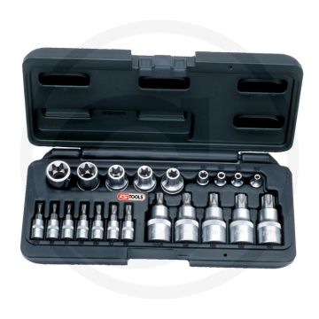 Ks tools tx schlüsselsatz, 21-teilig - chrom vanadium - kunststoffkoffer
