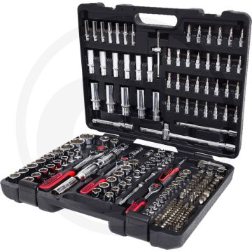 Ks tools chromeplus steckschlüssel-satz, 195-tlg. - 6-kant, flanktraction-profil, chrom vanadium