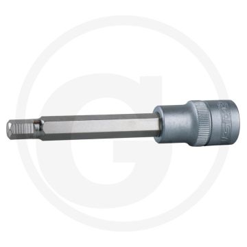 Ks tools 1/2" bit-dopsleutel voor binnenzeskant-schroeven, lang, 9 mm - geschikt voor bremssatteln - din 7422