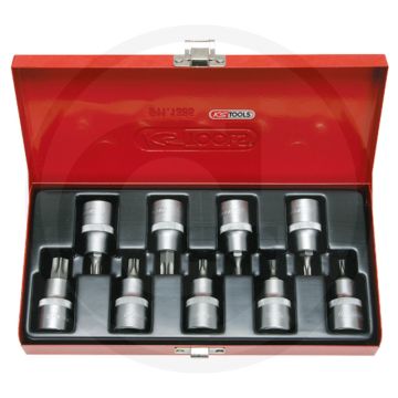 Ks tools 1/2" bit-satz für tx-kopf-bohrschrauben, 9-teilig, torx® 1/2", 55 mm lang