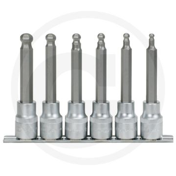 Ks tools 1/2" Bit-Satz für Innensechskantschrauben, lang, 6-teilig, 5-12 mm, mit Kugelkopf