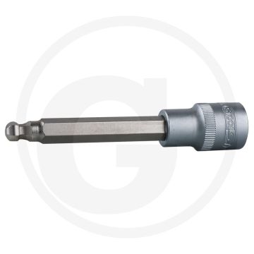 Ks tools 1/2" bit-stecknuss innensechskant mit kugelkopf, l - lange ausführung, chrom vanadium stahl