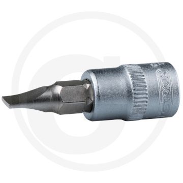 Ks tools 1/2" bit-stecknuss schlitz, 7mm - chrom vanadium, din 3120/iso 1174, matt satiniert