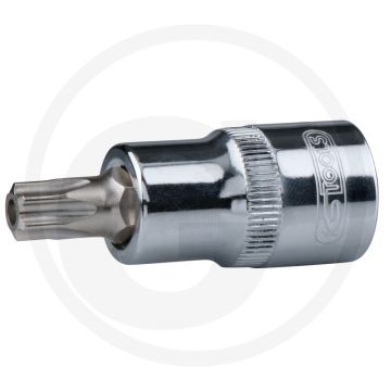 Ks tools 1/2" chromeplus® bit-dopsleutel voor tx-schroeven met boring - tb55, tx-torx® met boring, 55mm