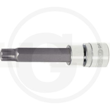 Ks tools 1/2" chromeplus® bit-dopsleutel voor ribe®-schroeven met boring, m10 - lange uitvoering
