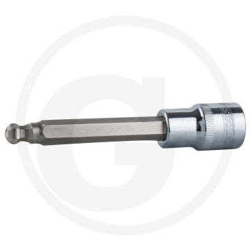 Ks tools 1/2" chromeplus bit-stecknuss innensechskant, kugelkopf, 6.0mm, din 3120, iso 1174, 22.0mm
