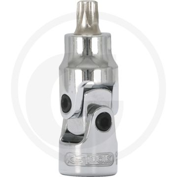 Ks tools bit-dopsleutel tx 1/4" m.gewricht t40 - kort, 15x15x45mm, chroom vanadium