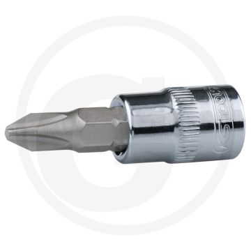 Ks tools 1/4" chromeplus® Bit-Steckschlüssel für Kreuzschlitzschrauben ph1 - 12x12x40mm