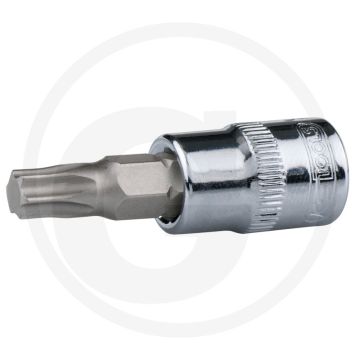 Ks tools 1/4" chromeplus® bit-dopsleutel voor tx-schroeven, t9 - hoogglans verchroomd, 12x12x37mm