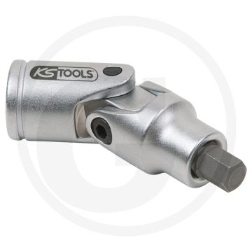 Ks tools 3/8" bit-stecknuss mit gelenk für innensechskant-schrauben am bremssattel, 7mm - ideal für bremssattelmontage - chrom vanadium