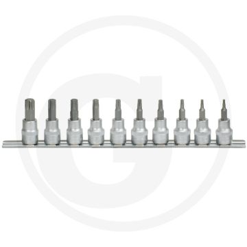 Ks tools 3/8" bit-satz für tx-schrauben, 10-teilig, t10-t55, chrom-vanadium