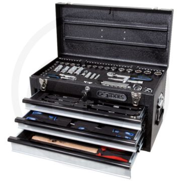 Ks tools 1/4"+1/2" chromeplus® universele-gereedschapset, 99-delig - zentralverriegelung, chrom vanadium