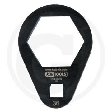 Ks tools 3/8" einsteck-ringschlüssel, extra flach, 36 mm - ideal für schwer zugängliche schrauben und Ölfilterdeckel