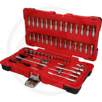 Ks tools 1/4" steckschlüssel-satz, 50-tlg. met 72 tanden, in kunststoffkoffer