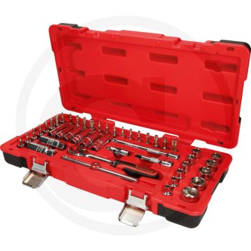Ks tools 3/8" chromeplus steckschlüssel-satz, 46-tlg. - 72 tanden, umschaltbar