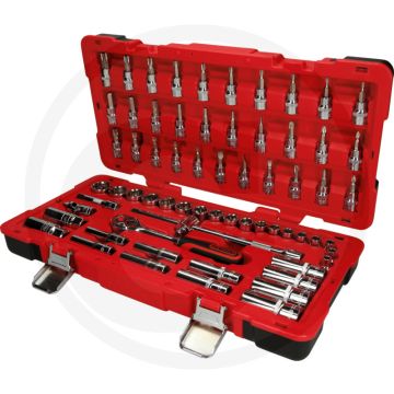 Ks tools 3/8" chromeplus steckschlüssel-satz, 66-tlg. - 72 tanden, umschaltbar