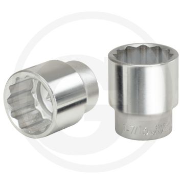 Ks tools 1" dopsleutel, twaalfkant, kort, 36 mm - flanktraction-profil