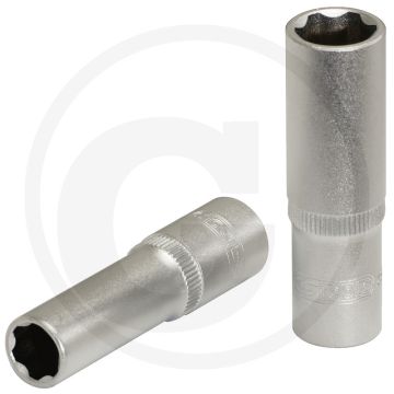 Ks tools 1/2" superlock-dopsleutel, lang, 27 mm - superlock-profil, din 3124/iso 2725