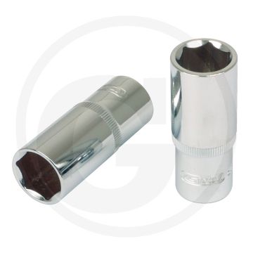 Ks tools 1/2" chromeplus® sechskant-stecknuss, lang, 17 mm - flanktraction-profil