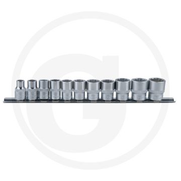 Ks tools 3/8"-Steckschlüsselsatz, zwölfeckig, 11-teilig mit Flankenabzugsprofil