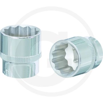Ks tools 3/8" chromeplus dopsleutel, twaalfkant, 24mm - flanktraction-profil