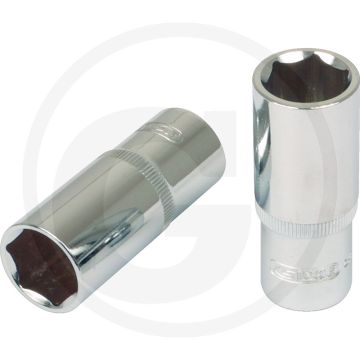 Ks tools chrome+ dopsleutel 3/8",15mm,lang,6-kant - flanktraction-profil