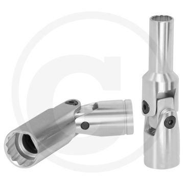 Ks tools 3/8" chromeplus® 12-kant-stecknuss mit gelenk, 5/8 - 12-kant, flanktraction-profil, din 3120/iso 1174 - 65g