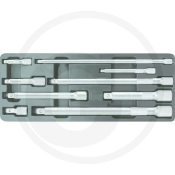 Ks tools : rallonges à cardan 1/4"+3/8"+1/2", lot de 9 pièces - acier au chrome-vanadium de haute qualité