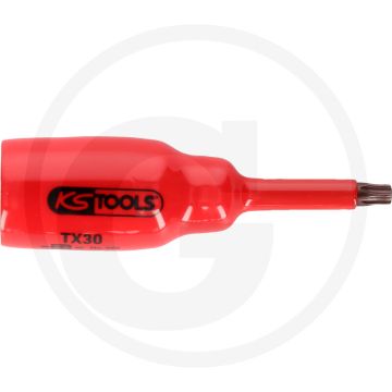 Ks tools 1/2" bit-stecknuss mit schutzisolierung für tx-ste - 1000v-zertifizierung