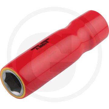 Ks tools 3/8" isolierte stecknuss, lang, 13 mm - vde, din 7448, iec 60900, iso 1174