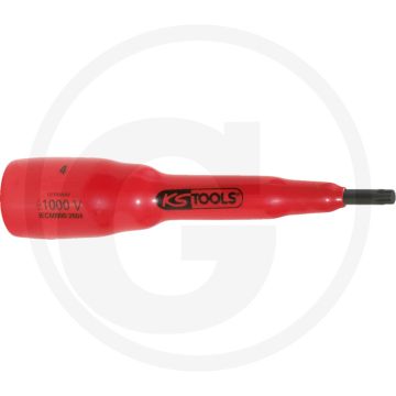 Ks tools 3/8” geïsoleerde bitdop veeltand, m8 - 95mm l