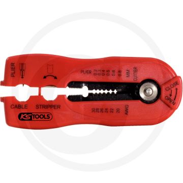 Ks tools multifunktions-abisolierwerkzeug, 0,2-0,8 mm, mit rund- und längsschnittfunktion
