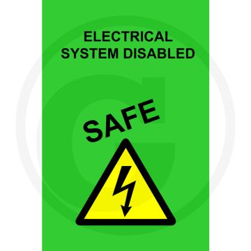 Ks tools poster "gesichert", grün - elektrostatisches Warnschild, 200x300mm