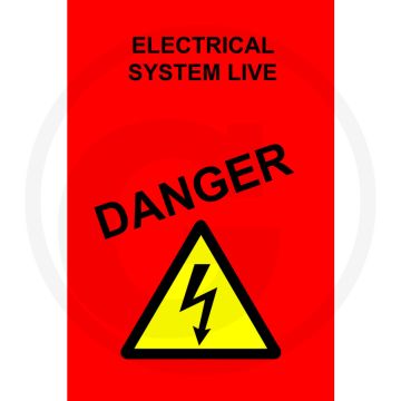 Ks tools Poster "gefahr", rot - elektrostatisch, 200x300 mm