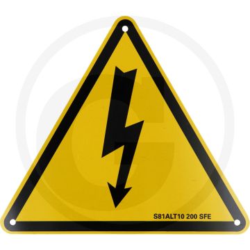 Ks tools warnschild-hybrid-blitz aluminium, 200 mm - dikte 1mm