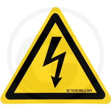 Ks tools warnschild-hybrid-blitz kunststoff, 200 mm - dikte 1 mm