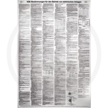Ks tools schild vde-bestimmungen - 660x1000mm, laminatbeschichting